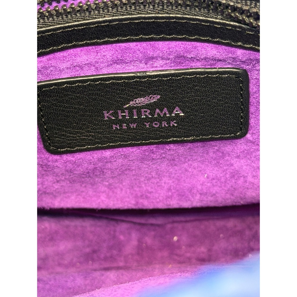 Khirma Eliazov Mignonne Pouch Blue Python Stingray Drawstring Crossbody Bag Mini - Picture 12 of 12